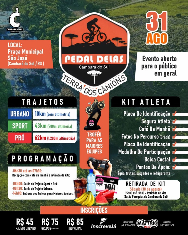 PEDAL DELAS TERRA DOS CÂNIONS